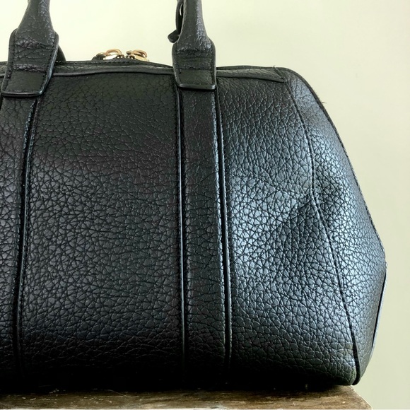 Kenzie Bag Black Tote Shoulder Gold-Tone Faux Leather Strap Medium Crossbody - Picture 9 of 16